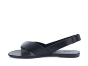 svart skinn sandal